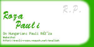 roza pauli business card